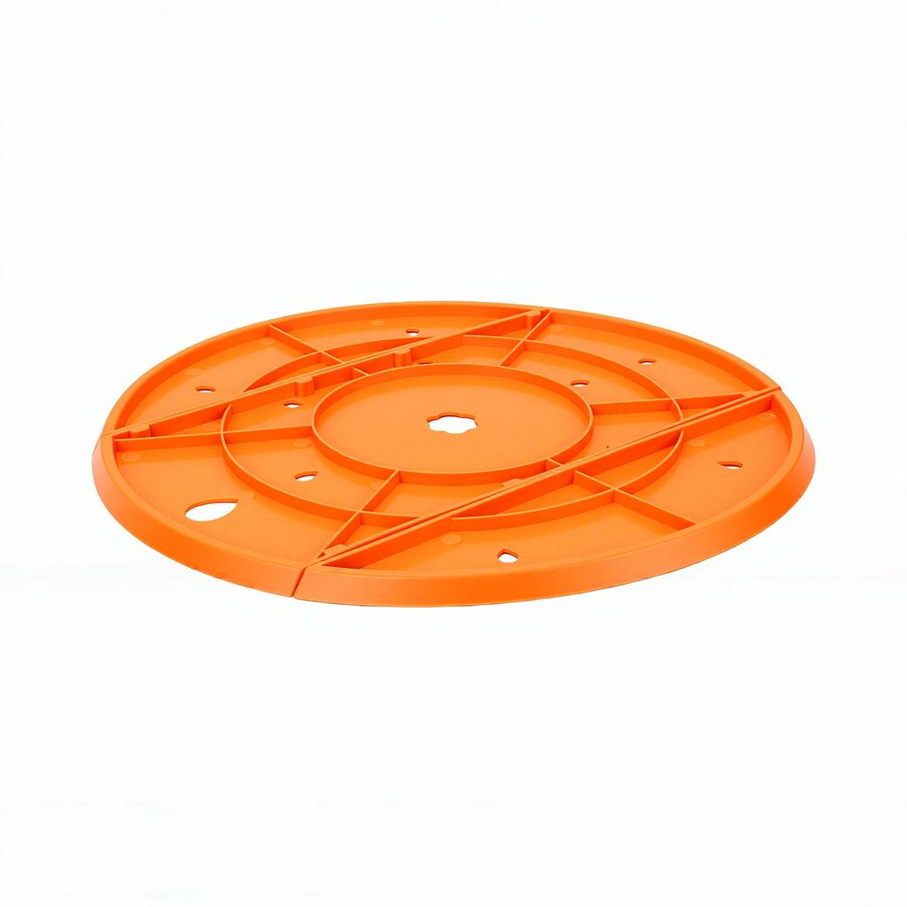 2PCS Round Planter Insert 13 Inch Plastic Plant Pot Filler Insert with Drainage Holes for Gardening Orange