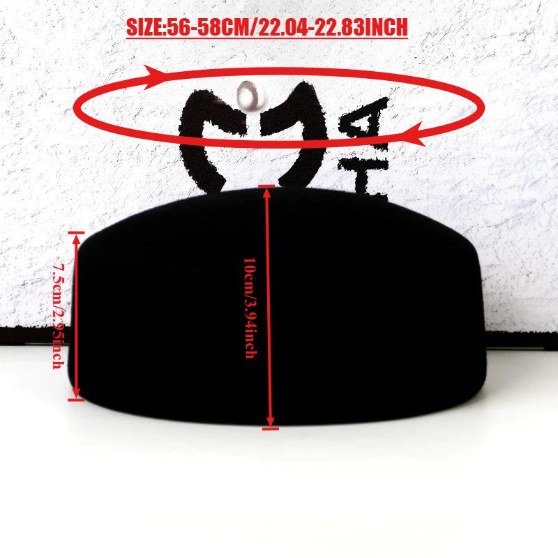 Autumn Winter Women'S Hard Top Beret Hat White Black Wool Felt Pillbox Hat Fashion Retro Fascinating Hostess Formal Designer Cap