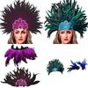 Glatte Dehnbare Feder Haarstück und Armband Set Cosplay Kopfschmuck Bequeme Kostüm Party Zubehör