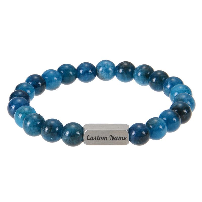 JYL TS Bracelet Zodiac  Planet Beads Enhances Cosmic Flow & Destiny Apatite-engraved
