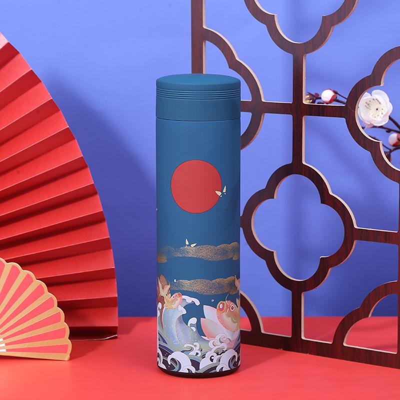 Vacuum Flask Chinese Style 304 Stainless Steel Gift Cup Creative Portable Outdoor Water Cup
