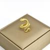 Retro European-American Snake Ring: Gold-Plated Copper Winding Animal Design