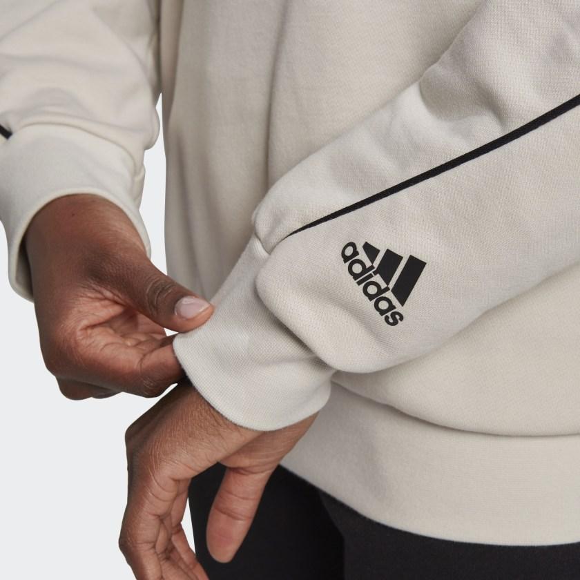 adidas Pullover Girocollo Felpa Casual Americana Felpa Donna Bianco Sporco GL0531