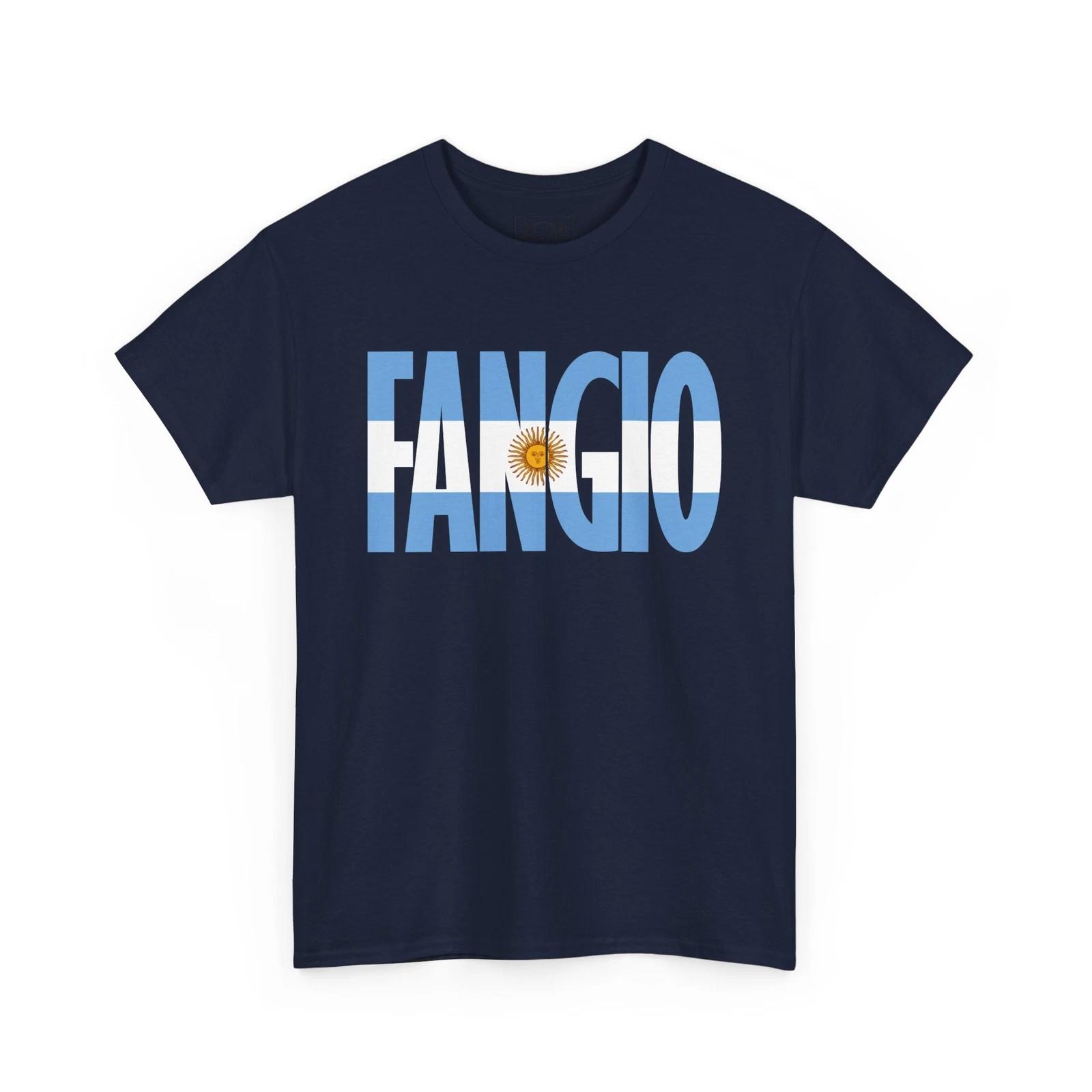 

Juan Manuel Fangio Retro T-Shirt - Argentina Flag Tee - Formula Racing Fans Gift M