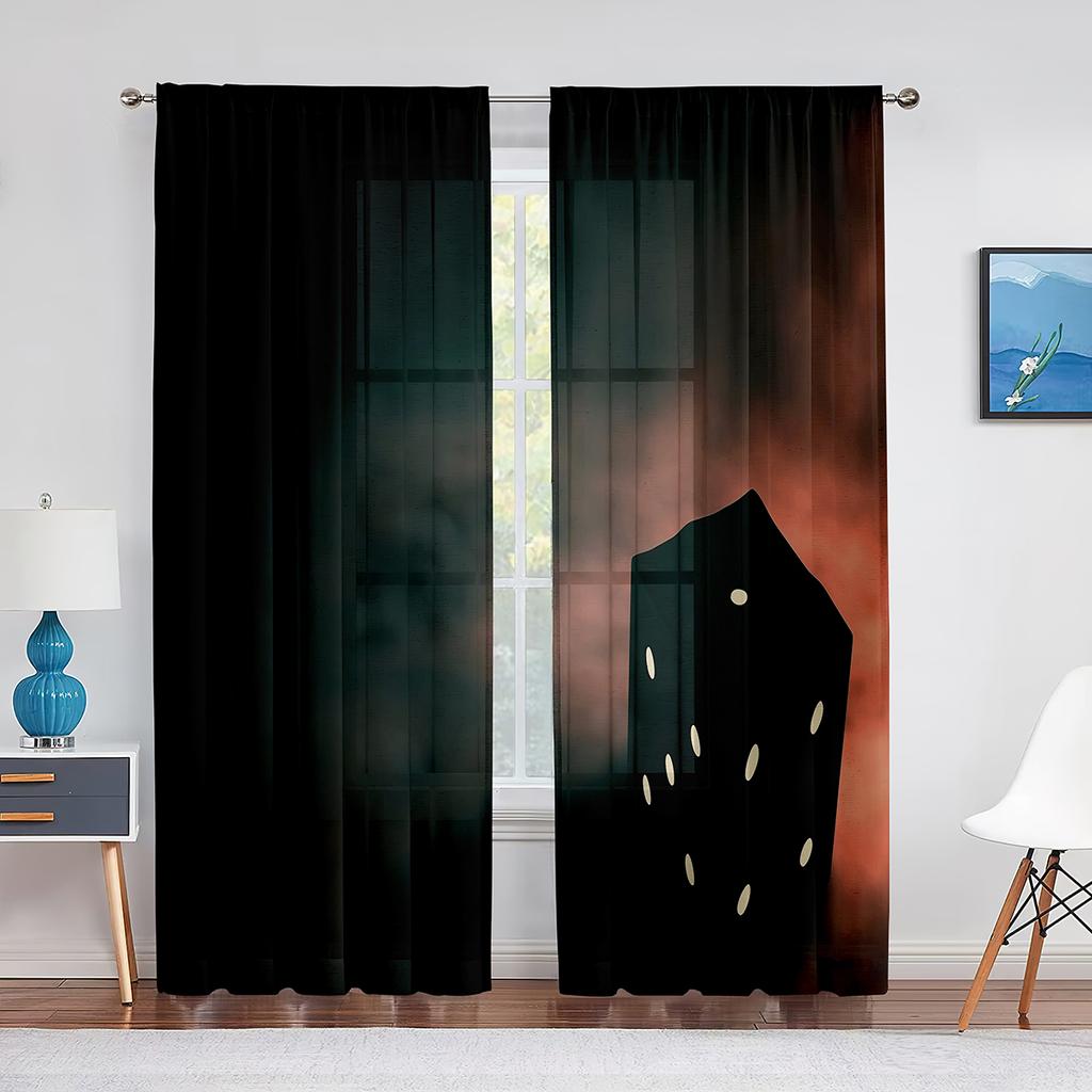 Weiße Würfel Tischspiele Graue Tüllvorhänge für Wohnzimmer Schlafzimmer Küchendekoration Moderne Transparente Voile-Vorhänge Fensterdekoration