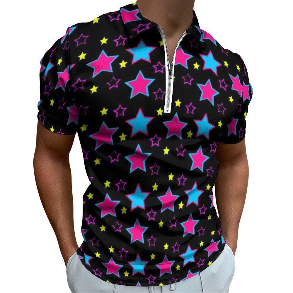 Modern Short Sleeve Striped Polo Shirt, Casual & Versatile for Daily Wear