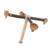 Rotating Parrot Perch Toy Interactive Training Wooden Bird Stand Exercise Toy with Chew Toy for Bird