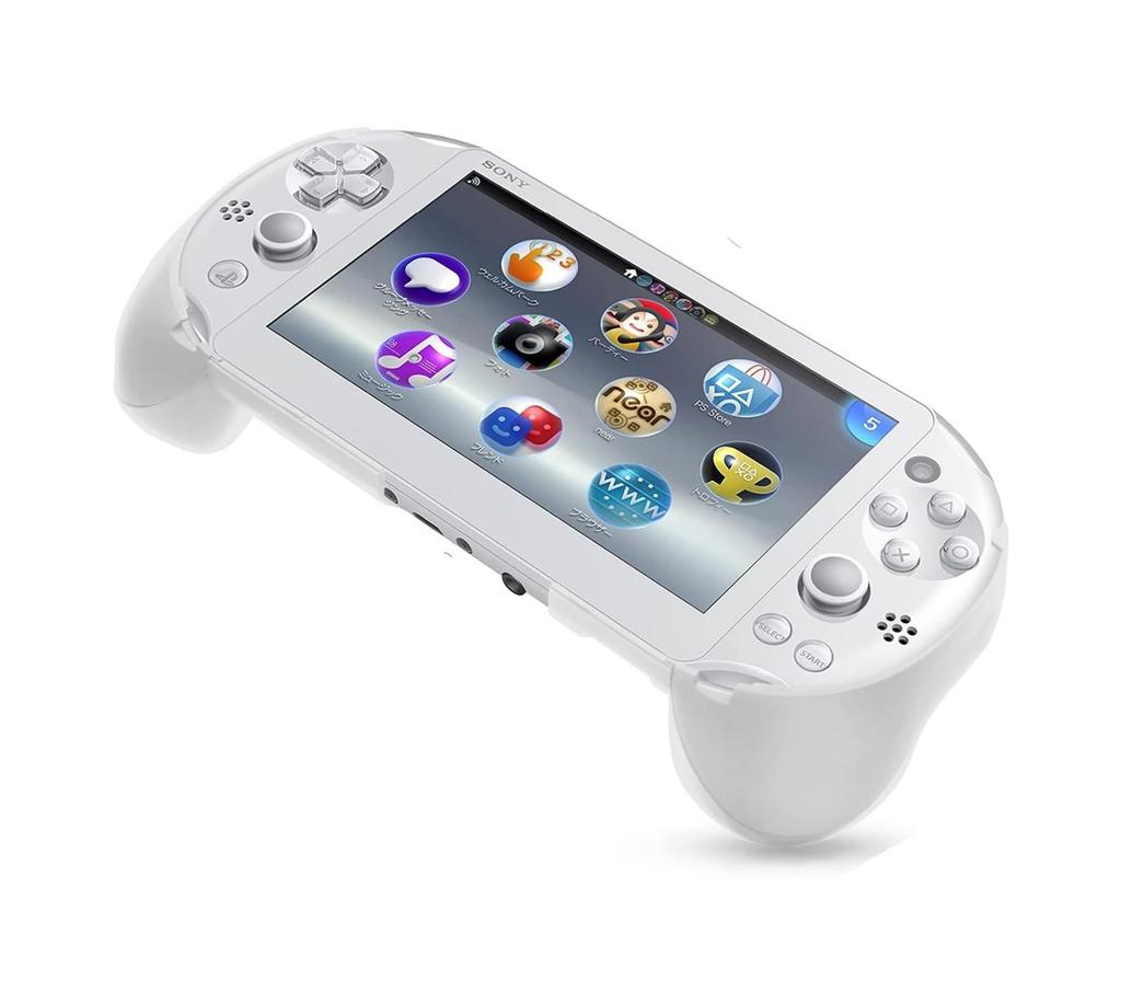 YOIQI Grip Handle Joypad Protective Case with L2 R2 Trigger Button Grip Holder for PS Vita PSV and PS 2000, 2000, (White)