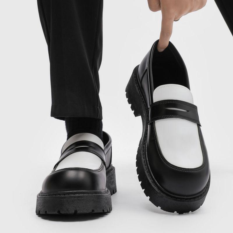 

Men s Retro Leather Derby Shoes - Autumn Casual, British Style, Height Increasing, Wear-Resistant, Thick Sole Fashion. 42