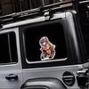 Creative anime motorcycle and rider personalized car laptop stickers, car motorcycle bicycle sun protection and waterproof stickers decoration