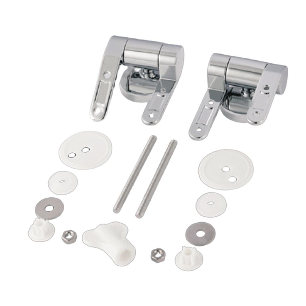 Toilet Seat Hinges Replacement Part Toilet Lid Hinges with Soft-Close Mechanism Hinge for Toilet Seat Simple Install