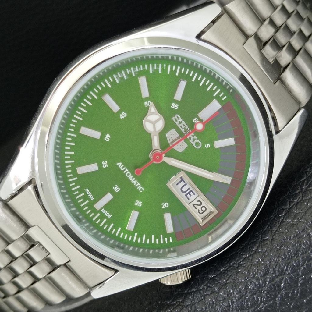 JAPAN VINTAGE REFURBISHED SEIKO 5 AUTOMATIC 6309A MENS GREEN WATCH a441120-9 Sk-a441120-1