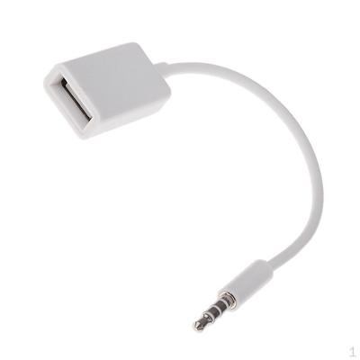 3.5mm Male AUX Audio Plug To USB 2.0 Female Converter Cord Cable