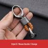 Creative Woven Rope Car Keychain - Cute Waist-Hanging Key Holder for Men & Women