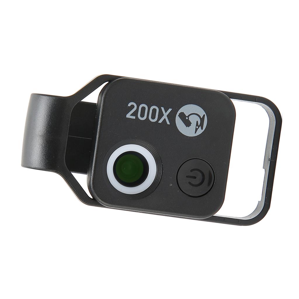200X Phone Mini Pocket Microscope with CPL Lens Universal Phone Microscope Clip for IPhone for AndriodBlack