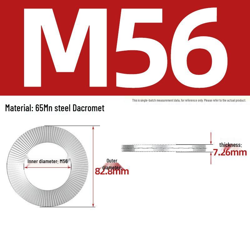 DIN25201 304 Stainless Steel Self-Locking Double Stack Washer, 65Mn Manganese Anti-Loosening, Double-Sided Tooth Layer.