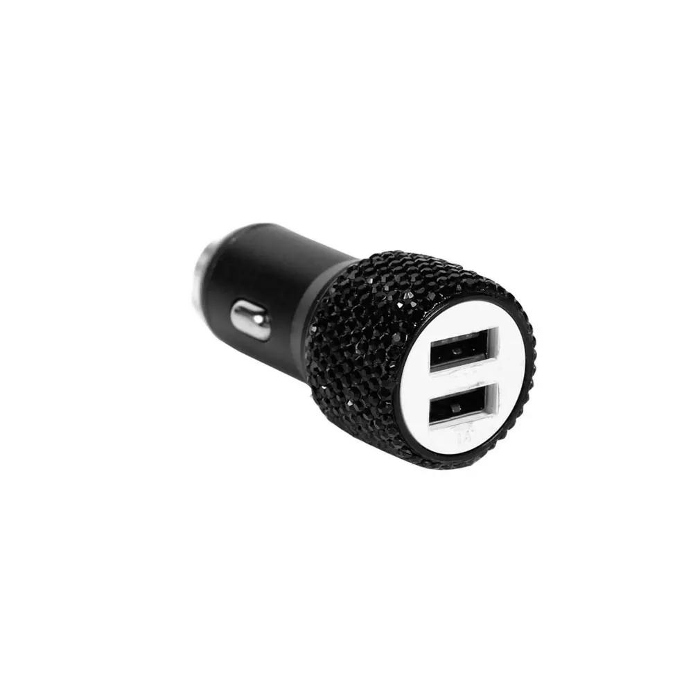 1Pc Carregador de carro universal com porta USB dupla, carregamento rápido, design de martelo de segurança para ajudar a quebrar janelas em emergências, acessórios para carros