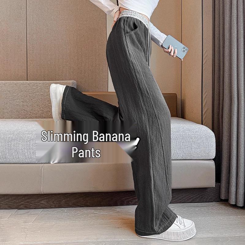 

Women s Slim Fit Elastic Waist Wide Leg Spring Pants (2025) XL