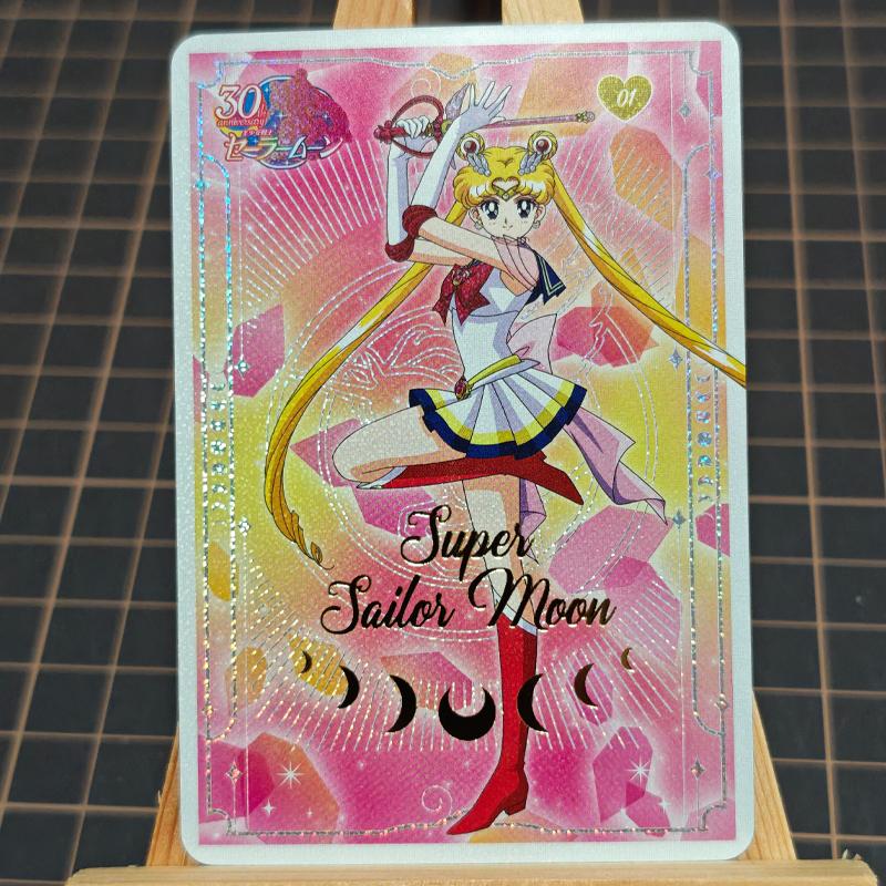 10pcs/set Sailor Moon Tsukino Usagi Diy Self Control Collect Signature Trading Flash Card Anime Cartoon Gift ACG Kid Friendly Entertaining Fun Play