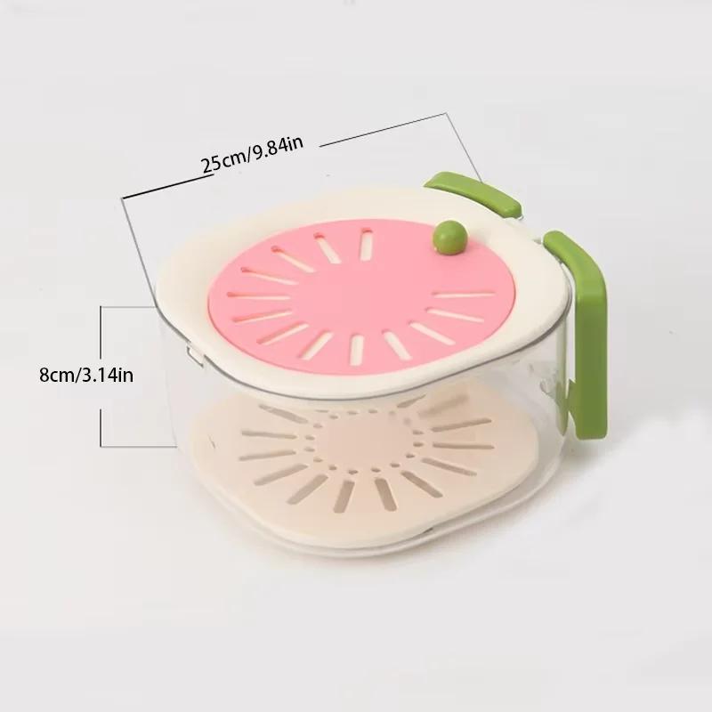 

Корзина для слива фруктов - Скрытая складная ручка, Пыленепроницаемый сливной переключатель, Расширяемая 2-в-1 утолщенная корзина для обезвоживания и мытья посуды