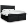 VidaXL Slat Bed Base with Mattress Black 180x200 Cm Fabric 3291354