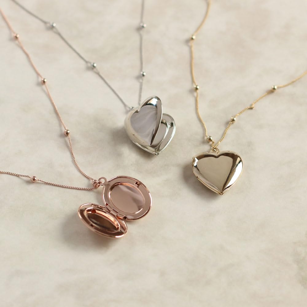 [Melody Accessories] Made In Japan. A Locket Pendant with a Choice of Motifs To Keep Your Loved One Close At All Times (op-n305) (OvalPink Gold)
