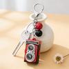 Keychain Lightweight Portable LED Sound Light Design Retro Camera Shape Key Chain Bag Backpack Keyring Pendant Accessory
