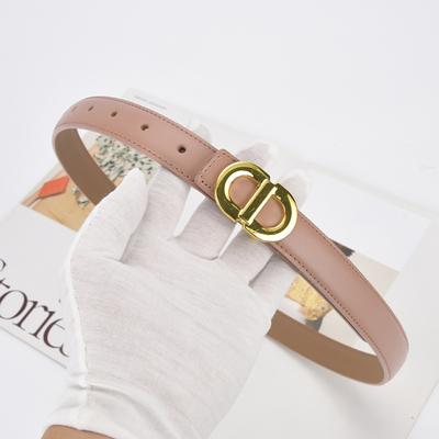 Ladies Belt Letter Alloy Buckle Simple Decorative Belt Leather Student Daily Casual Wear