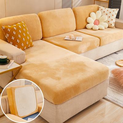 Velvet Fabric Sofa Cushion Covers Elastic Couch Cover L Shaped Sofa Seat Covers Case Armchair Chaise Lounge Case For Living Room