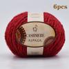 6pcs Luxurious Alpaca Cashmere Yarn  Ultra Soft & Warm Handmade DIY  Crocheting Yarn Suitable for Beginners Scarves300g/10.58oz