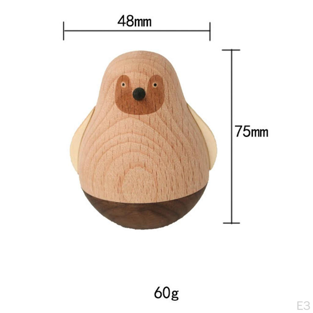 Cute Baby Figurines Statues for Home Decor, Hand- Animal Tumbler Doll Toy, Adorable