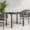 Outdoor Table Black 80 x 80 x 73 cm Metal