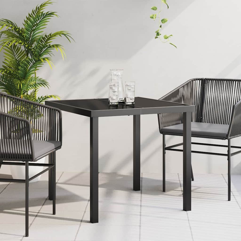 Outdoor Table Black 80 x 80 x 73 cm Metal