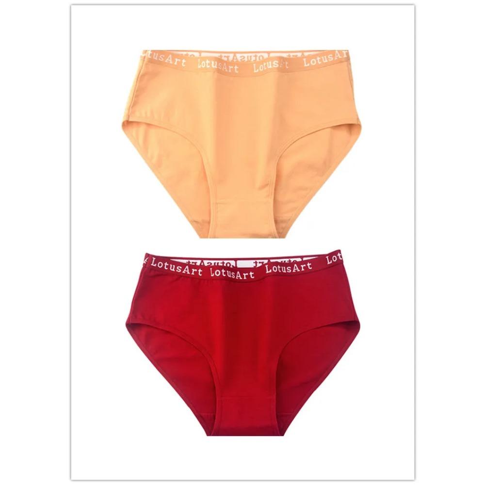 Plus Size Mid High-Waist Panties Womens Pure Cotton Womens Briefs