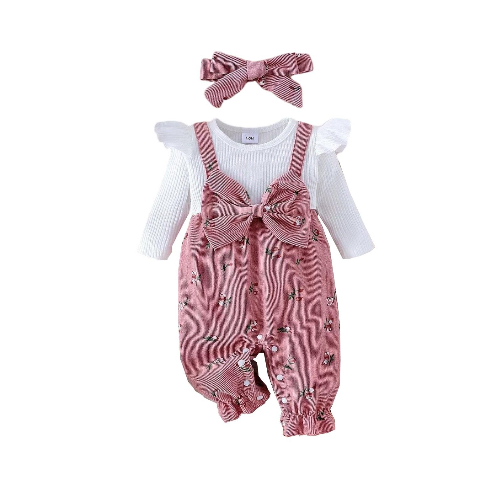 

Стильный комплект из двух предметов для девочек: топ и брюки 3M розовый