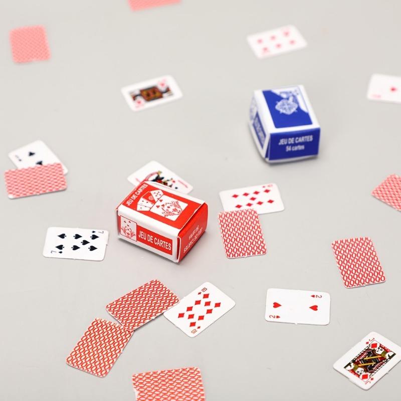 Mini playing cards tiny poker cards set for dollhouse game and party