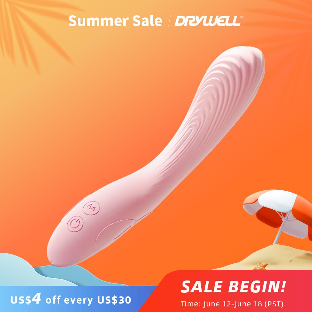 DRYWELL Dildo Vibrator Sex Toys For Woman Silicone AV Stick Vibrators For Women Clitoris Stimulator G-spot Female