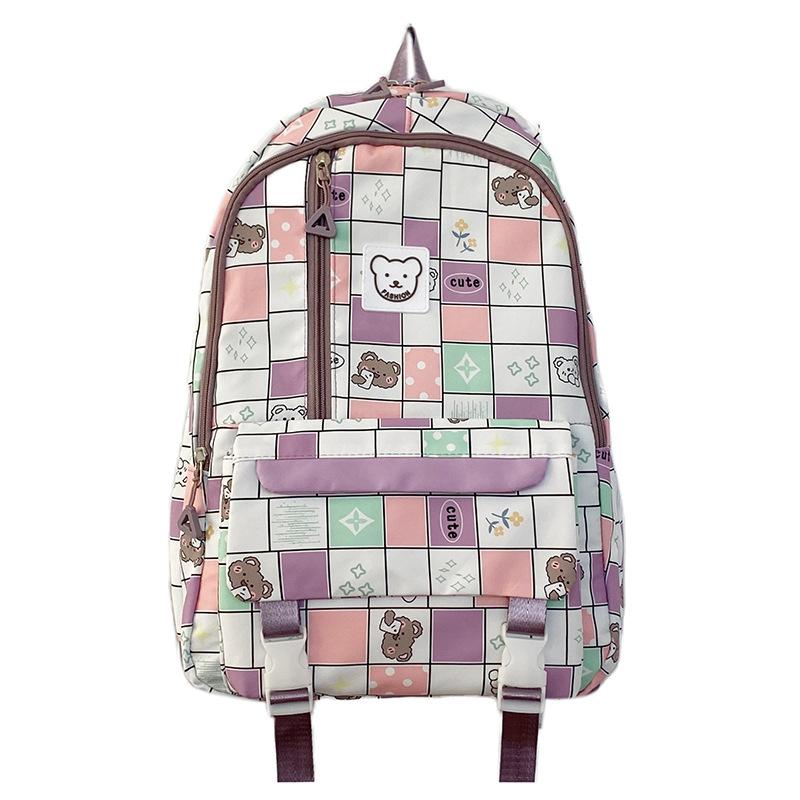 Schoolbag for high school students, small fresh schoolbag for junior high school students, new printed backpack for women's casual versatile