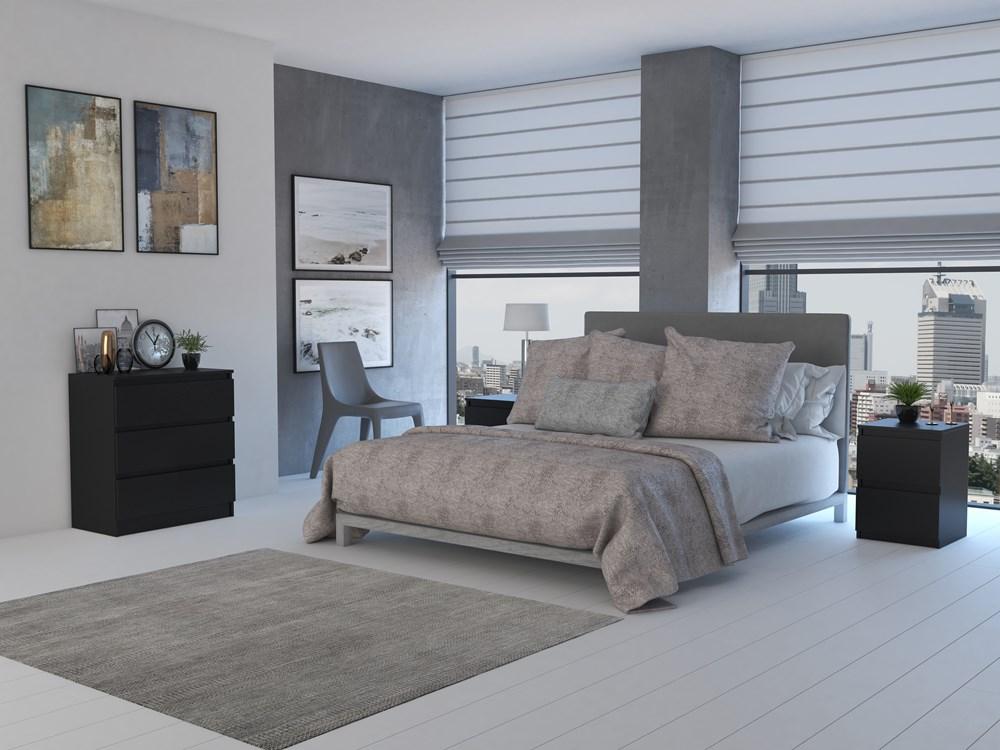 MALWA M2 BEDSIDE CABINET - BLACK