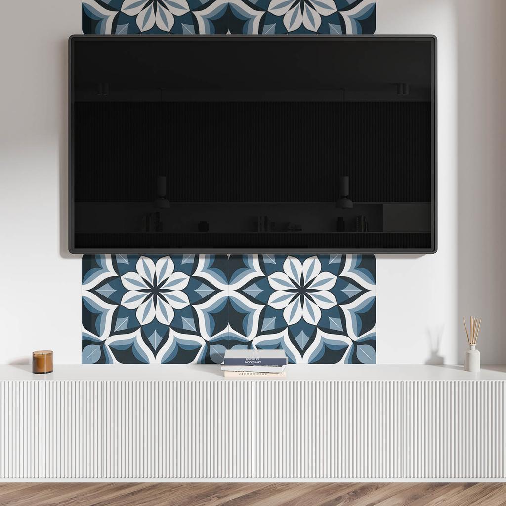 Self-Adhesive Vinyl Wall Decoration 120x60 Cm Floral Symmetry