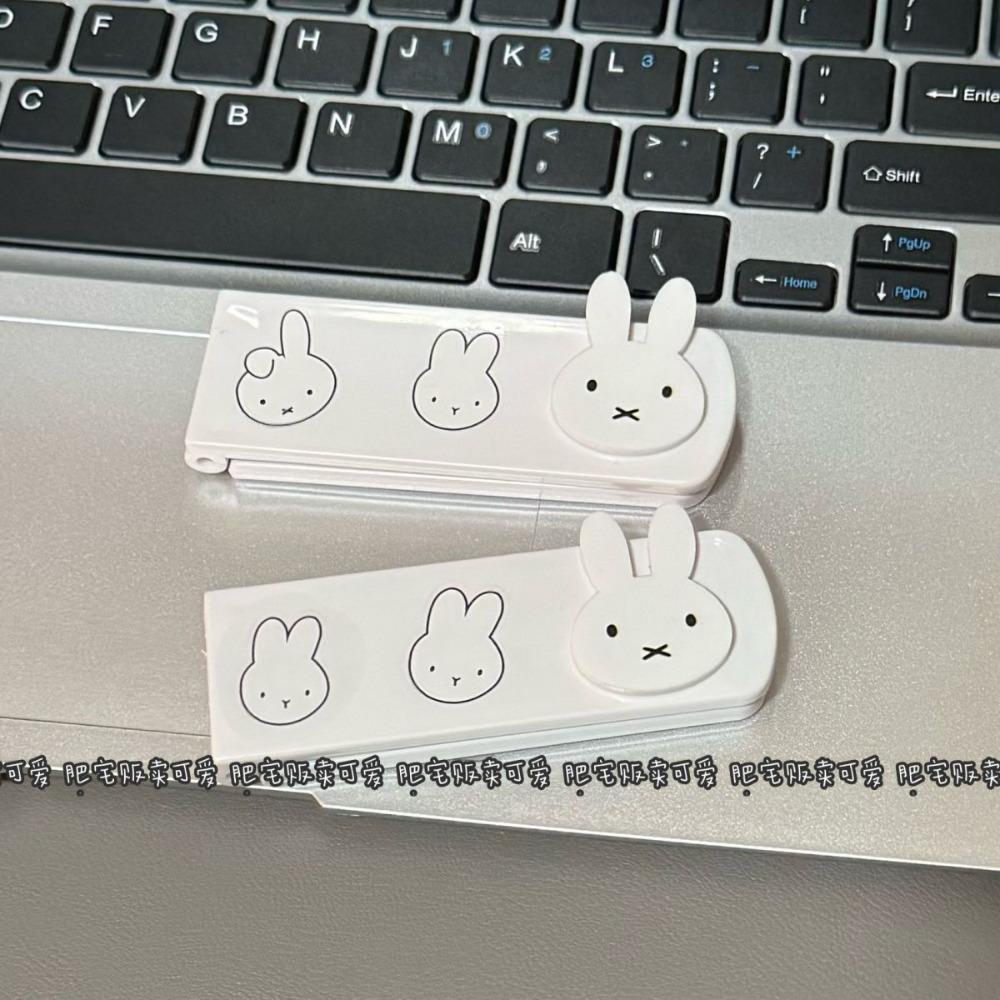 New Style Cute Miffy Rabbit 2-in-1 Folding Mirror Comb Student Portable Folding Mirror Kawaii Cartoon Handheld Daily Travel Gift