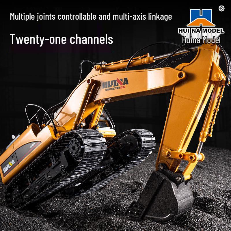 Huina 650 Alloy Excavator: 21-Channel Remote Control Toy Digger