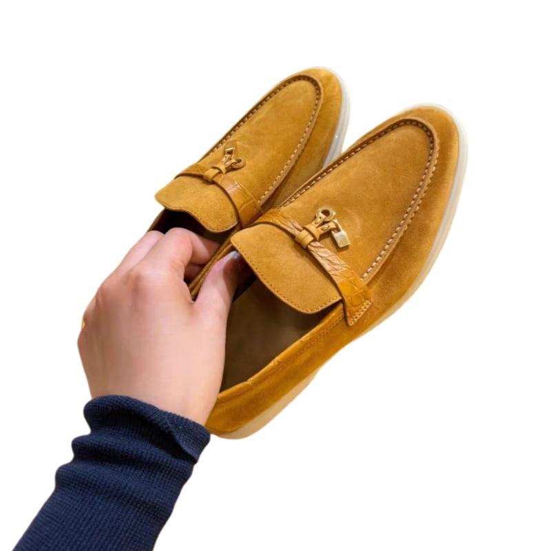 High-Grade Sheepskin Wear-Resistant Casual Loafer Shoes Couple's Loafers Customizable Colors Available A040224