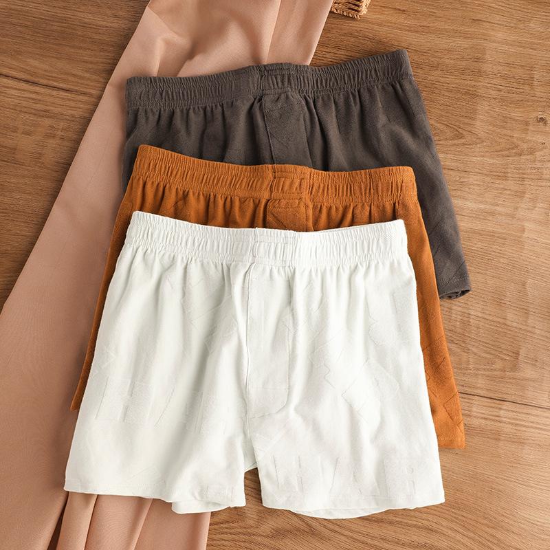 Calças Boxer de Algodão Casual para Homem - Confortáveis, Respiráveis, Ajuste Solto, Roupa de Casa Moderna