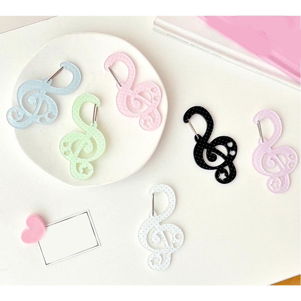 Acrylic Star Note Shape Carabiner Hook Clips Card Holder Keychain Portable Outdoor Keyring Hook Backpack Pendant Gifts