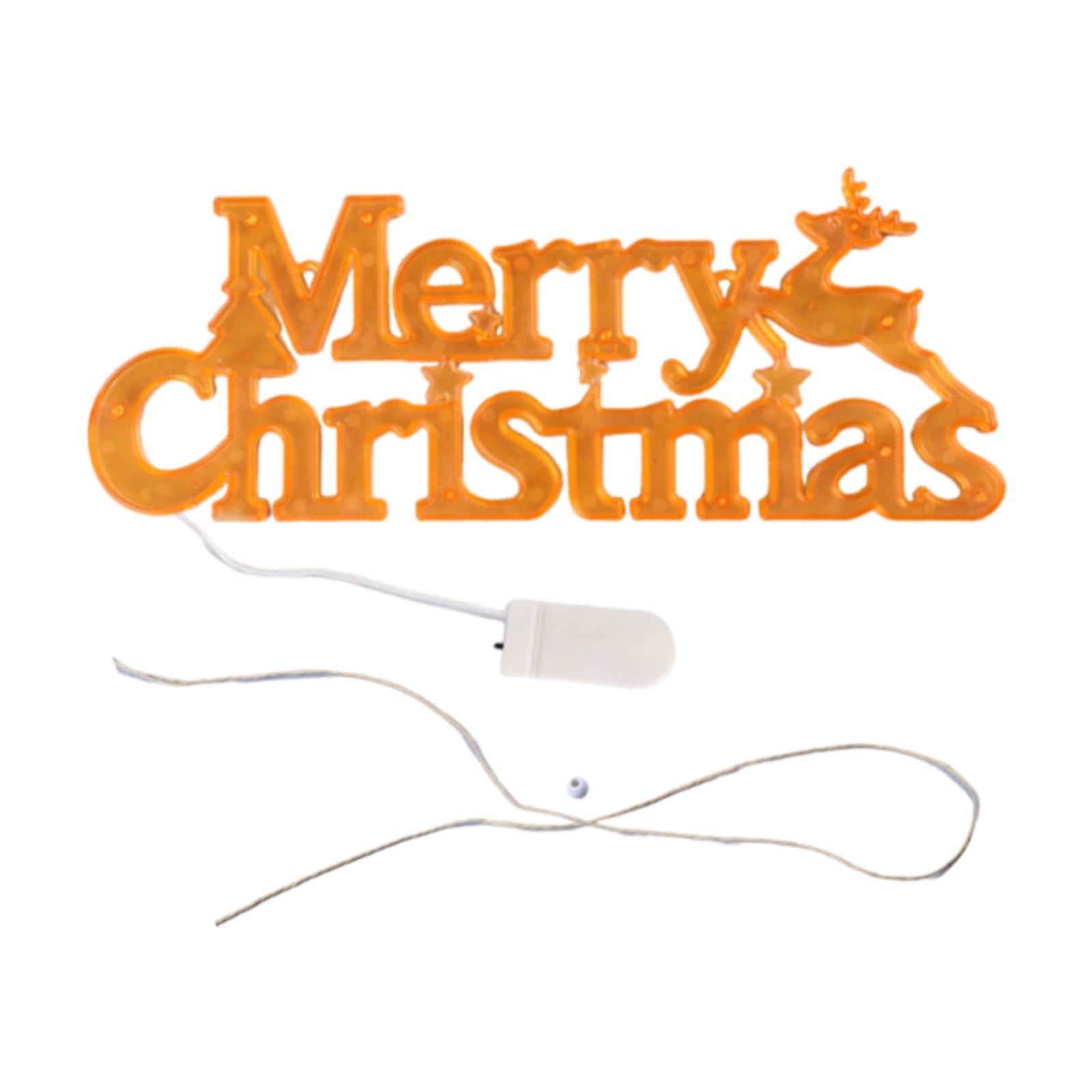Merry Christmas Letters LED Light Indoor Bedroom Pub Xmas LED Christmas Sign