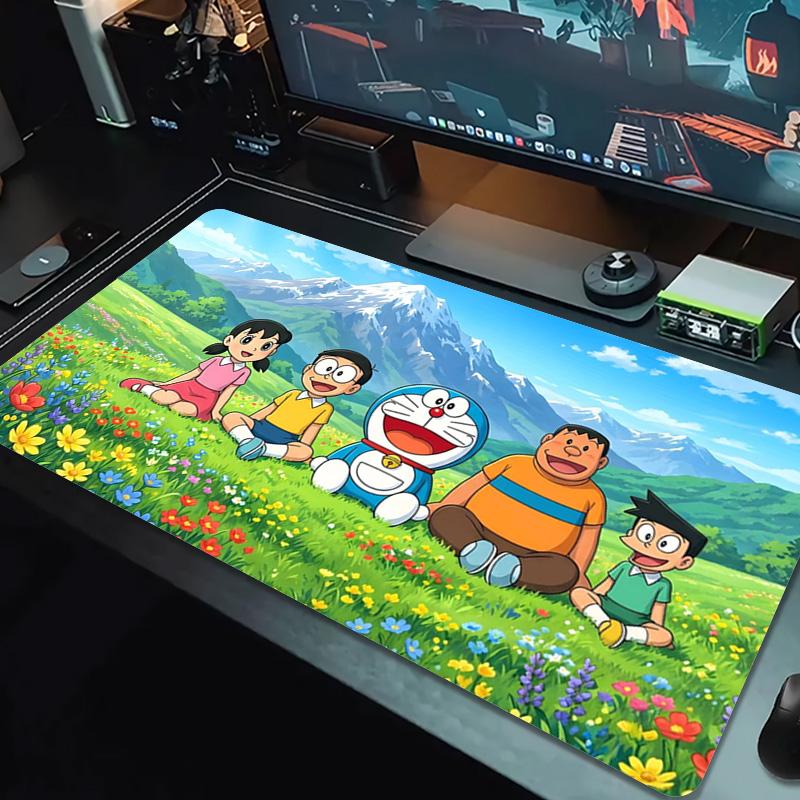 Doremon Friends Color Mouse Pad Large Gaming Table Cushion Non-slip Laptop Tablet Big Mousepad XXL Mat Mini PC Playmat With Lock edge