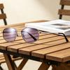 Metal-Frame Aviator Sunglasses with Gradient Lenses Double Bridge Design UV400 Resistant Stylish Frame for Men and Women