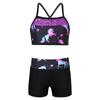 Kids Girls Sequins Mermaid Tank Top with Shorts Dance Outfit Gymnastics Dancing Costume Swimwear