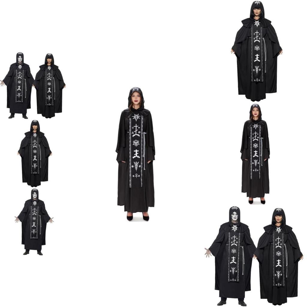 Adults Couples Costume Set With Mystical Wizard And Witch Robes Perfect For Halloween Events